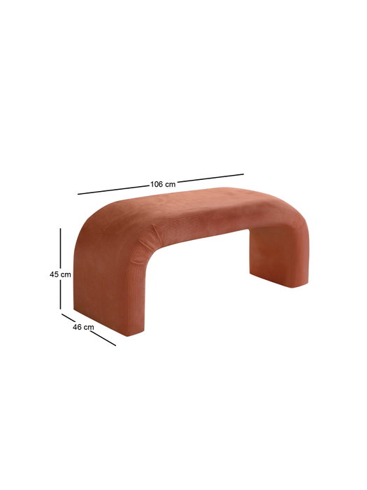 Atelier Del Sofa Nu Bench - Coral Atelier Del Sofa Nu Bench - Coral